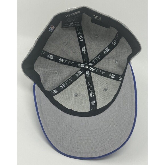 New Era Philadelphia 76ers 59Fifty Fitted Hat Men’s 7 1/2 Gray Blue NBA Bball - Picture 7 of 9
